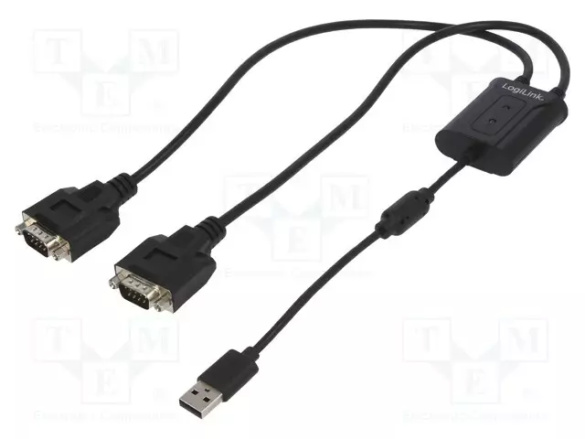 MUUNNIN - USB 2.0 - D-SUB 9PIN PISTOKE X2,USB A PISTOKE - USB kaapelit ja adapterit - AU0031 - 1