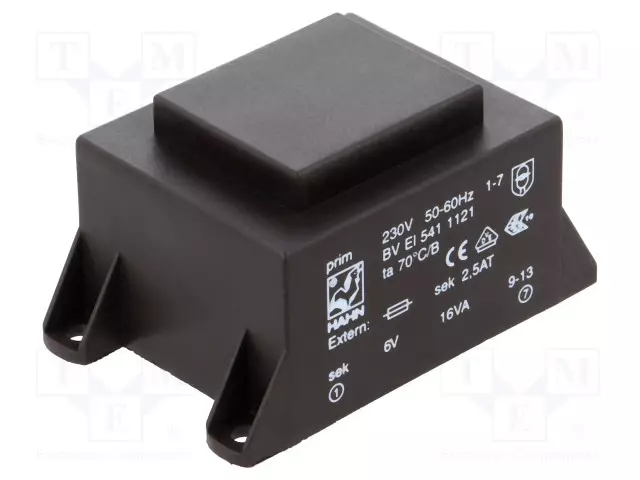 MUUNTAJA - 16VA - 230VAC - 6V - 2667MA - PCB - BVEI - Piirilevymuuntajat - BVEI5411121 - 1
