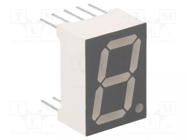 NÄYTTÖ: LED - 7-SEGMENTTINÄYTTÖ - 14,2MM - 0,56" - MERK.LKM: 1 - ANODI - 7-segmenttinäytöt - FYS-5613BUHR-21 - 1