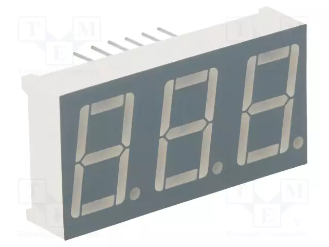 NÄYTTÖ: LED - 7-SEGMENTTINÄYTTÖ - 14,2MM - 0,56" - MERK.LKM: 3 - KATODI - 7-segmenttinäytöt - FYT-5631AUHR-21 - 1
