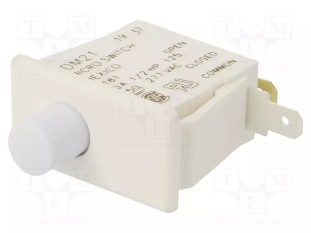 OVIKYTKIN - AS: 2 - SPDT - 10A/125VAC - VALKOINEN - LÄHDÖT: LIITTIMET - Ovikytkimet - 1DM21 - 1