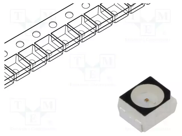 LED - PUNAINEN - SMD - PLCC2 - 1,91÷3,03LM - 560÷1120MCD - 1,9÷2,5VDC - Pintaliitos LED - LRT68F-U2V2-1-1 - 1