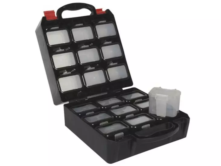 PLASTIC TOOL BOX WITH 18 CLIP-ON INSERTS FOR BELT - Työkalulaukut ja säilytyslokerot - OBB1 - 1