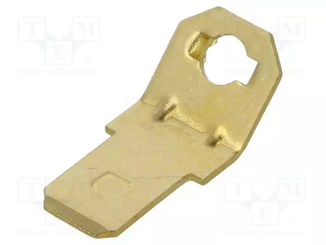 PURISTUSLIITIN - LITTEÄ - 4,8MM - 0,5MM - UROS-M2,5 - RUUVATTU - MESSINKI - Juotoskorvat ja kaapeliliittimet - PCB - KEYS1271 - 1