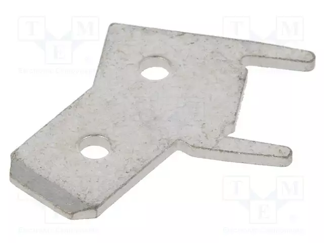 PURISTUSLIITIN - LITTEÄ - 6,3MM - 0,8MM - UROS-THT - KULMA 45° - Juotoskorvat ja kaapeliliittimet - PCB - 61-2402-110031 - 1