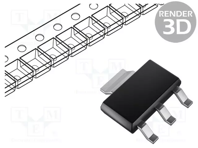 REGULAATTORI LDO,LINEAARINEN,SÄÄTÄMÄTÖN - 2,5V - LDO säätämätt. jännitestabilisaattorit - AP2111H-2.5TRG1 - 1