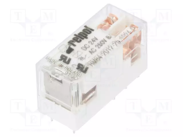 RELE - DPDT - UKELAN: 24VDC - 8A - 8A/250VAC - RM84 - Pienoisreleet - RM84201225102401 - 1