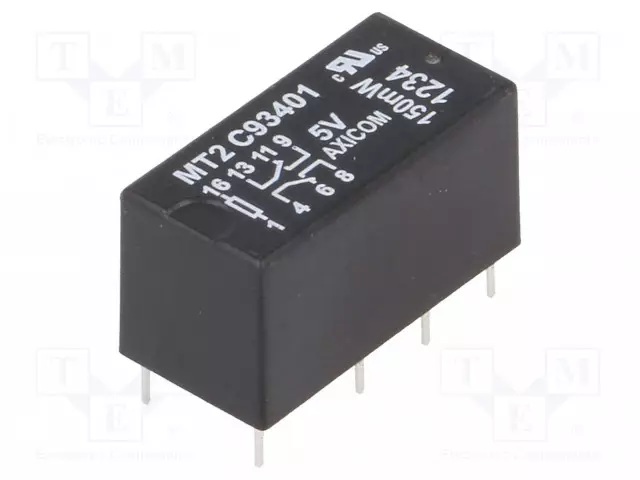 RELE - DPDT - UKELAN: 5VDC - IKOSKETINTEN MAX: 2A - Pienoisreleet - C93401 - 1