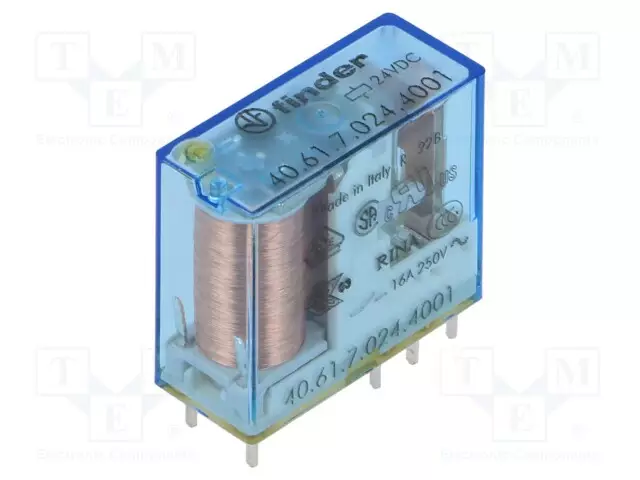 RELE - SPDT - UKELAN: 24VDC - 16A - 16A/250VAC - Pienoisreleet - 40.61.7.024.4001 - 1