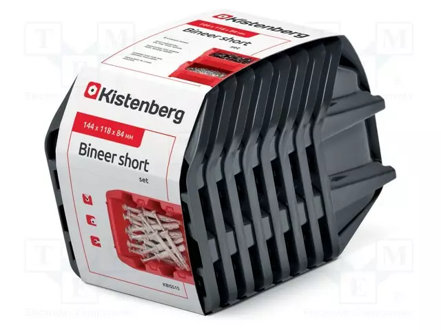 SÄILIÖ: KYVETTI - MUSTA - LYHYT - 144X118X84MM - 8KPL - KBISS15 - BINEER - Säiliöt ja rasiat - KBISS15-S411 - 1