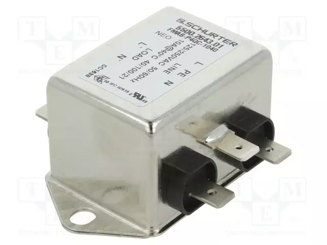 SUODATIN: HÄIRIÖSUOJA-YKSIVAIHEINEN - 250VAC - ITOIMINTA MAX: 10A - Häiriönpoistosuotimet - 5500.2643.01 - 1