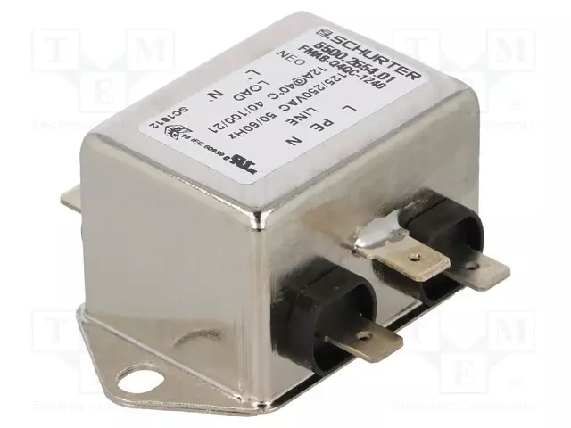 SUODATIN: HÄIRIÖSUOJA-YKSIVAIHEINEN - 250VAC - ITOIMINTA MAX: 12A - Häiriönpoistosuotimet - 5500.2654.01 - 1