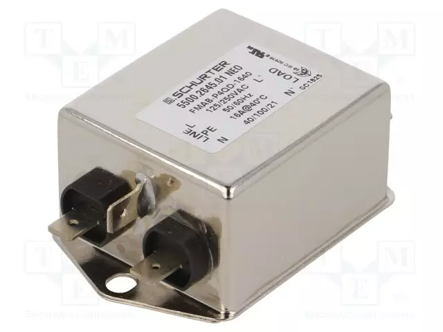 SUODATIN: HÄIRIÖSUOJA-YKSIVAIHEINEN - 250VAC - ITOIMINTA MAX: 16A - Häiriönpoistosuotimet - 5500.2645.01 - 1