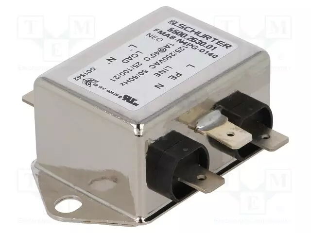 SUODATIN: HÄIRIÖSUOJA-YKSIVAIHEINEN - 250VAC - ITOIMINTA MAX: 1A - Häiriönpoistosuotimet - 5500.2630.01 - 1