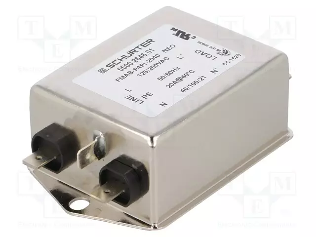 SUODATIN: HÄIRIÖSUOJA-YKSIVAIHEINEN - 250VAC - ITOIMINTA MAX: 20A - Häiriönpoistosuotimet - 5500.2646.01 - 1