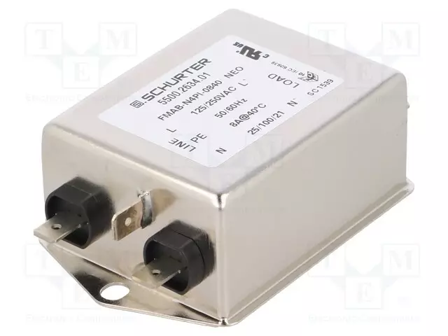 SUODATIN: HÄIRIÖSUOJA-YKSIVAIHEINEN - 250VAC - ITOIMINTA MAX: 8A - Häiriönpoistosuotimet - 5500.2634.01 - 1