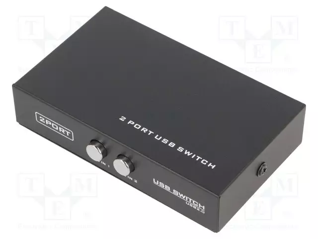 SWITCH - USB 2.0 - MUSTA - ALUMIINI - TULO: USB B PISTORASIA X2 - USB kaapelit ja adapterit - DSU-21 - 1