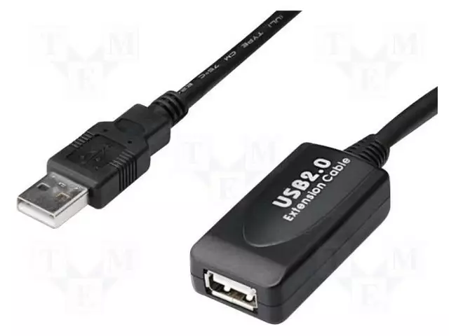USB-TOISTIN - USB 2.0 - USB A RASIA,USB A PISTOKE MUSTA - USB kaapelit ja adapterit - A-DA-73101 - 1