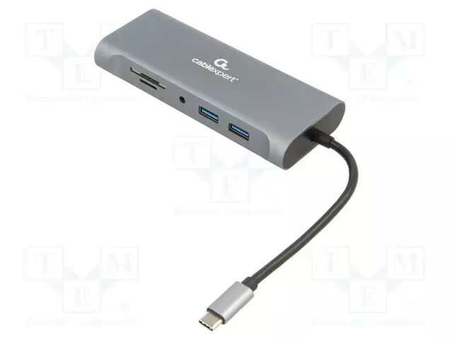 USB HUB - USB 3.1 GEN 1 - CABLEXPERT - PNP - HARMAA - PORTTIEN LUKU: 10 - Tietokonetarvikkeet - muut - A-CM-COMBO7-01 - 1