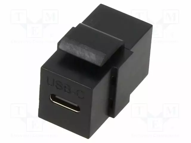 USB SOVITIN - KEYSTONE - USB C PISTOKE,MOLEMMIN PUOLIN - MUSTA - Tietokonetarvikkeet - muut - GOOBAY-61261 - 1