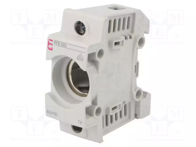 VAROKEPESÄ - D02 - DIN-KISKOLLE - 63A - 400VAC - NAVAT: 1 - 250VDC - Sulakepitimet - 002510021 - 1