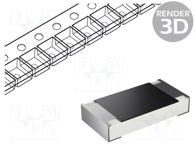 VASTUS: THIN FILM - TARKKUUS-SMD - 1206 - 820KOHM - 0,25W - ±0,1% - AR - SMD vastukset - AR1206-820K-0.1 - 1