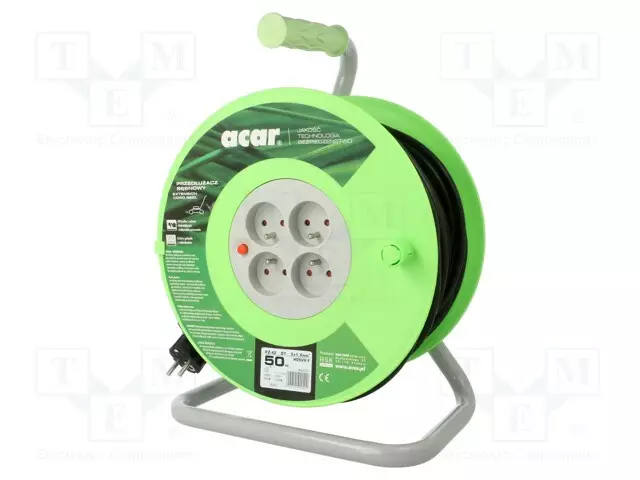 VERKKOJATKOKAAPELI - 3X1,5MM2 PVC - MUSTA - PISTORAS.MÄÄRÄ: 4 - Jatkojohdot ja -haaroittimet - ACAR-M02051 - 1