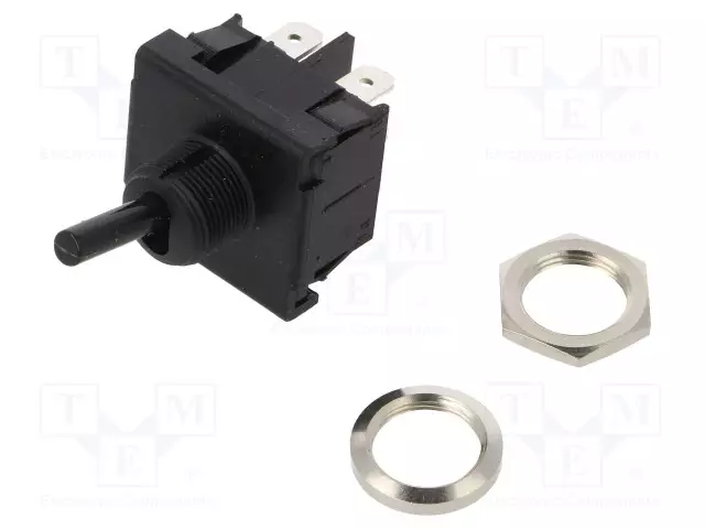 VIPUKYTKIN - ASENNOT: 2 - DPDT - ON-ON - 6A/250VAC - LÄHDÖT: JUOTTOON - Vipukytkimet - 1824.1101 - 1