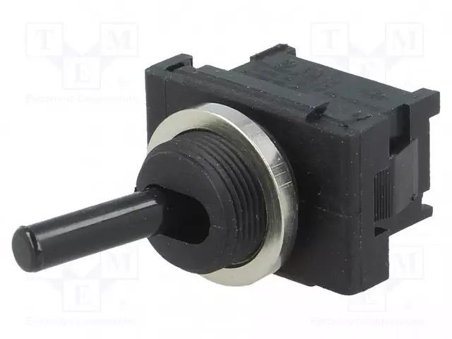 VIPUKYTKIN - ASENNOT: 2 - SPST - ON-OFF - 10A/250VAC - LÄHDÖT: JUOTTOON - 1800 - Vipukytkimet - 1821.6101 - 1