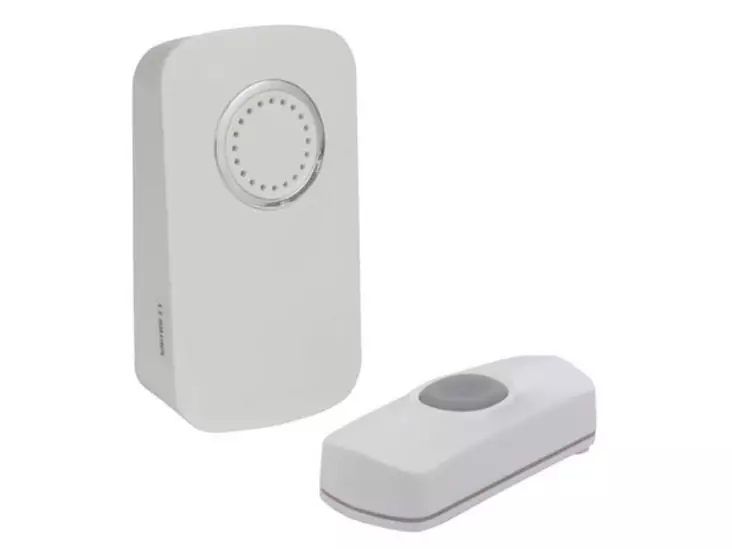 WIRELESS BATTERY OPERATED DOOR BELL KIT WITH 1 PUSH BUTTON - Ovipuhelimet ja ovikellot - EDM1 - 1