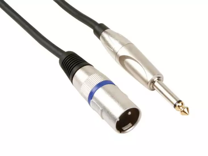 XLR CABLE PRO, XLR MALE TO 6.35mm JACK MONO MALE (1.5m) - Kaiutinkaapelit - PAC116-1 - 1