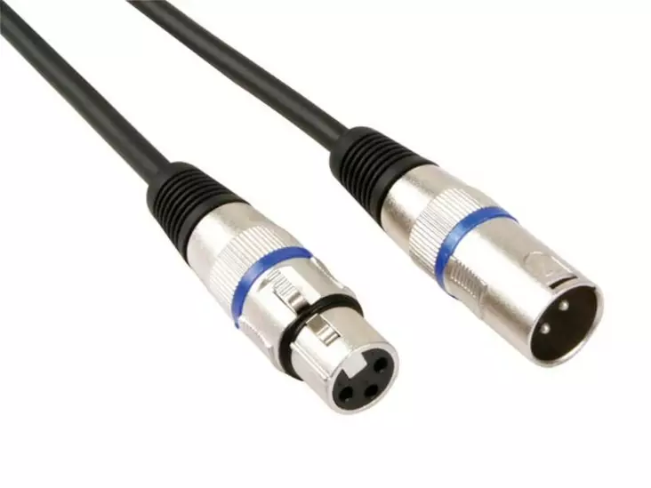 XLR CABLE PRO, XLR MALE TO XLR FEMALE BLACK (3m) - Kaiutinkaapelit - PAC121 - 1