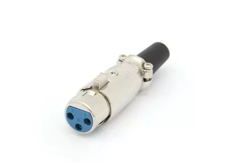 3P XLR SOCKET, NICKEL, SHORT TYPE - Plugit ja jakit - CA092 - 1
