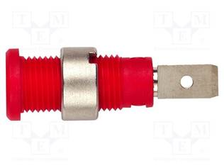 LABORATORY CONNECTOR: 2MM BANANA - SOCKET - 10A - 600V - 29MM - PUNAINEN - Banaanijatkoliittimet - POM-72922-2 - 1
