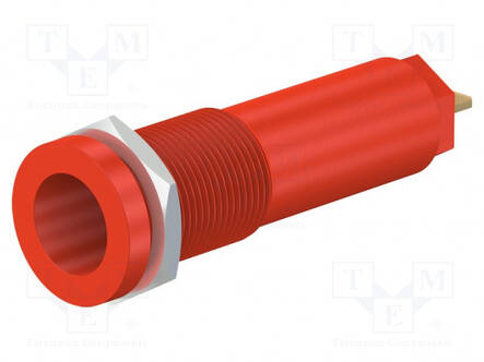 LABORATORY CONNECTOR: 4MM BANANA - SOCKET - 1KV - 10A - PUNAINEN - INSULATED - Banaanijatkoliittimet - XHB-5000-22 - 1