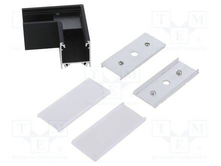 LIITIN 90° - MUSTA - ALUMIINI,POLYKARBONAATTI - LINEA20 - Profiilit LED nauhoille - TOP-C1860002 - 1