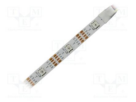 OHJELMOITAVA LED-NAUHA - RGB - 5050 - LED/M: 60 - 12MM - VALKOINEN PCB - LED nauhat ja modulit - S012060CA3SA2 - 1