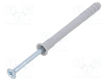 PLASTIC ANCHOR - WITH SCREW - 8X80 - ZINC-PLATED STEEL - N - 100PCS. - Ruuvit - muut - FISCHER-48792 - 1