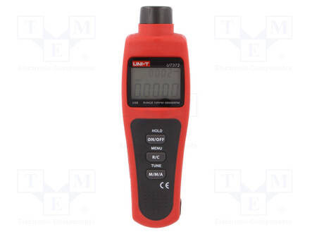 TAKOMETRI - LCD - (100000) - 10÷99999RPM (OPTINEN MENETELMÄ) - 100G - Kierroslukumittarit - UT372 - 1