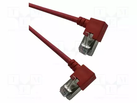 PATCH KAAPELI - F/UTP - CAT: 6 - CU - 0,1M - LSZH - PUNAINEN - 26/7AWG - RJ45 Ethernet kaapelit - MCI-102602 - 1