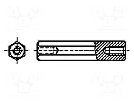 KOROTUSRUUVI - 14MM - SISÄKIERRE: M4 - KUUSIKULMAINEN - Metalliset korotusruuvit ja -holkit - R40-1001402 - 1