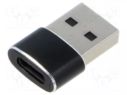 ADAPTERI - USB 2.0 - USB A PISTOKE,USB C RASIA - CABLEXPERT - USB kaapelit ja adapterit - A-USB2-AMCF-02 - 2
