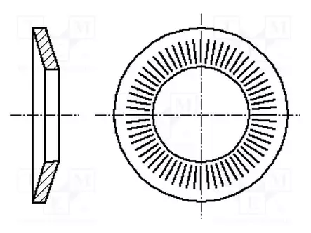 ALUSLEVY - KARTIOMAINEN - M10 - D=22MM - H=2,75MM - BN 2332 - Aluslevyt ja prikat - B10BN2332 - 1