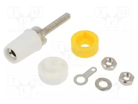 LABORATORIOBANAANILIITIN 4MM - PISTORASIA - 15A - VALKOINEN - Banaanijatkoliittimet - CL1554-TP2 - 1