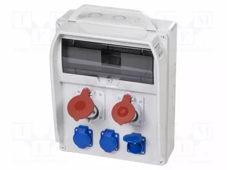 KOJEISTO - IP44 - RAPPAUKSEN PÄÄLLE - ABS - RUUVIKIERRE: PG21 - Sulakeasennustarvikkeet - B.18.380-12 - 1