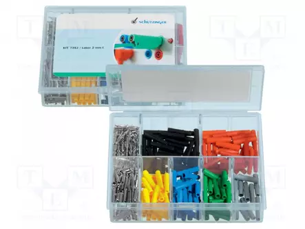 LIITINSARJA - 60X BANAANIPISTORASIA 2MM,60X BANAANILIITIN 2MM - Mittausjohdot - KIT7342 - 1