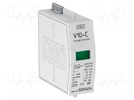 YLIKUORMITUSTEN RAJOITTIMET - 2+3 TYYPPI - NAVAT: 1 - 10KA - 280VAC - Suurjännitetuotteet - OBO-5093402 - 1