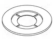 ALUSLEVY - PYÖREÄ - D=15,1MM - H=0,81MM - POLYAMIDI - Aluslevyt ja prikat - KEYS2252 - 1