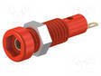 LABORATORY CONNECTOR: 2MM BANANA - SOCKET - 10A - 23.3MM - PUNAINEN - 60VDC - Banaanijatkoliittimet - LB2-IF-22 - 1