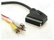 KAAPELI - RCA-PISTOKE X3,SCART-PISTOKE - 2M - Muut audio-videokaapelit - SCART-32 - 1